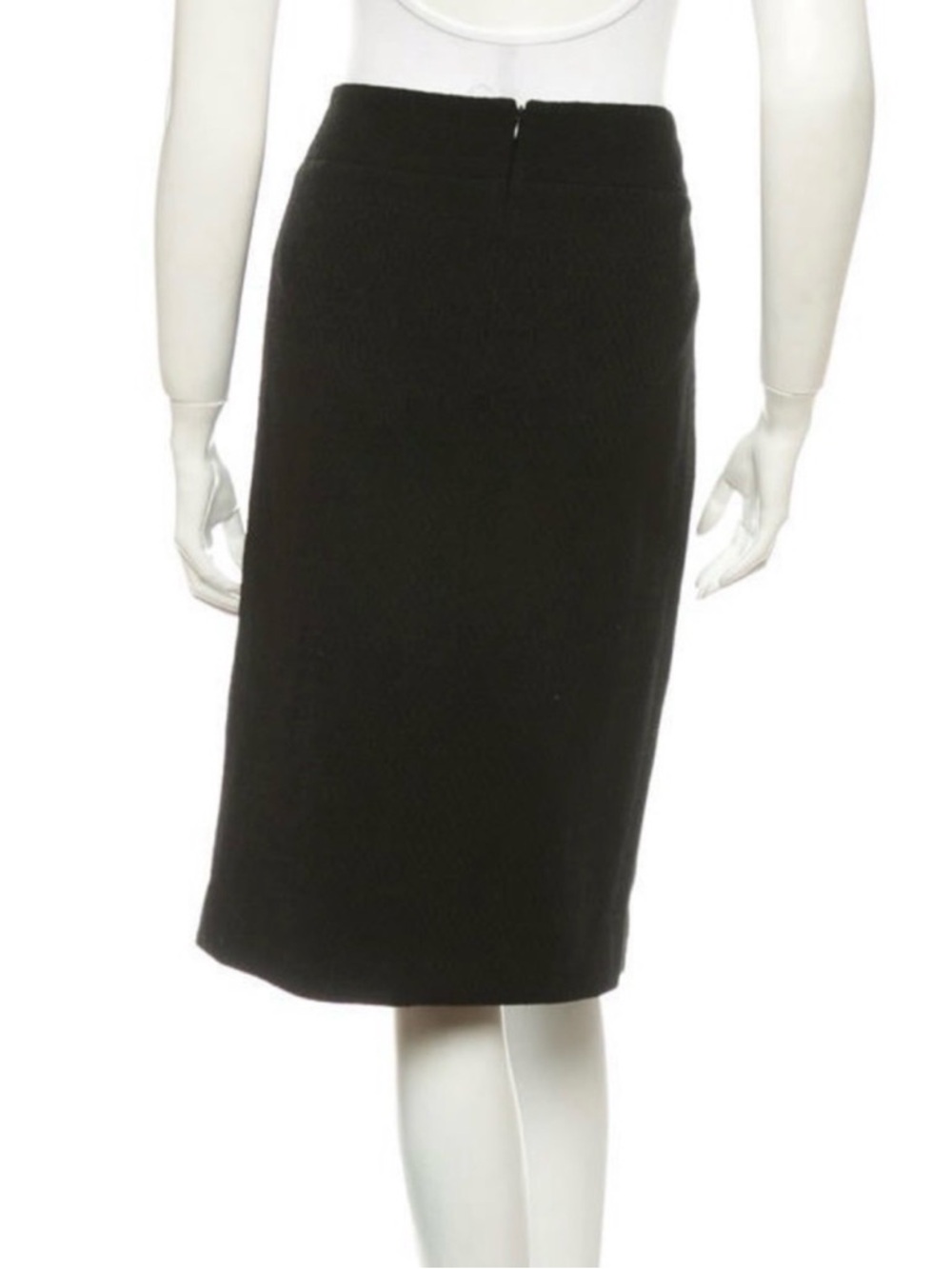 Dolce & Gabbana Black Pencil Skirt with Front Slit - Picture 4 of 6